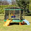 Голям батут Playground 200 см.с пърз.зел