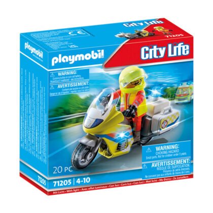 Playmobil - Спасителен мотоциклет с мигаща светлина