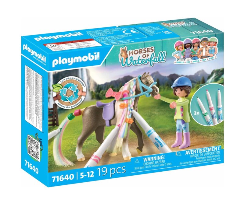 Playmobil – Комплект конче и фигурка с маркери за оцветяване