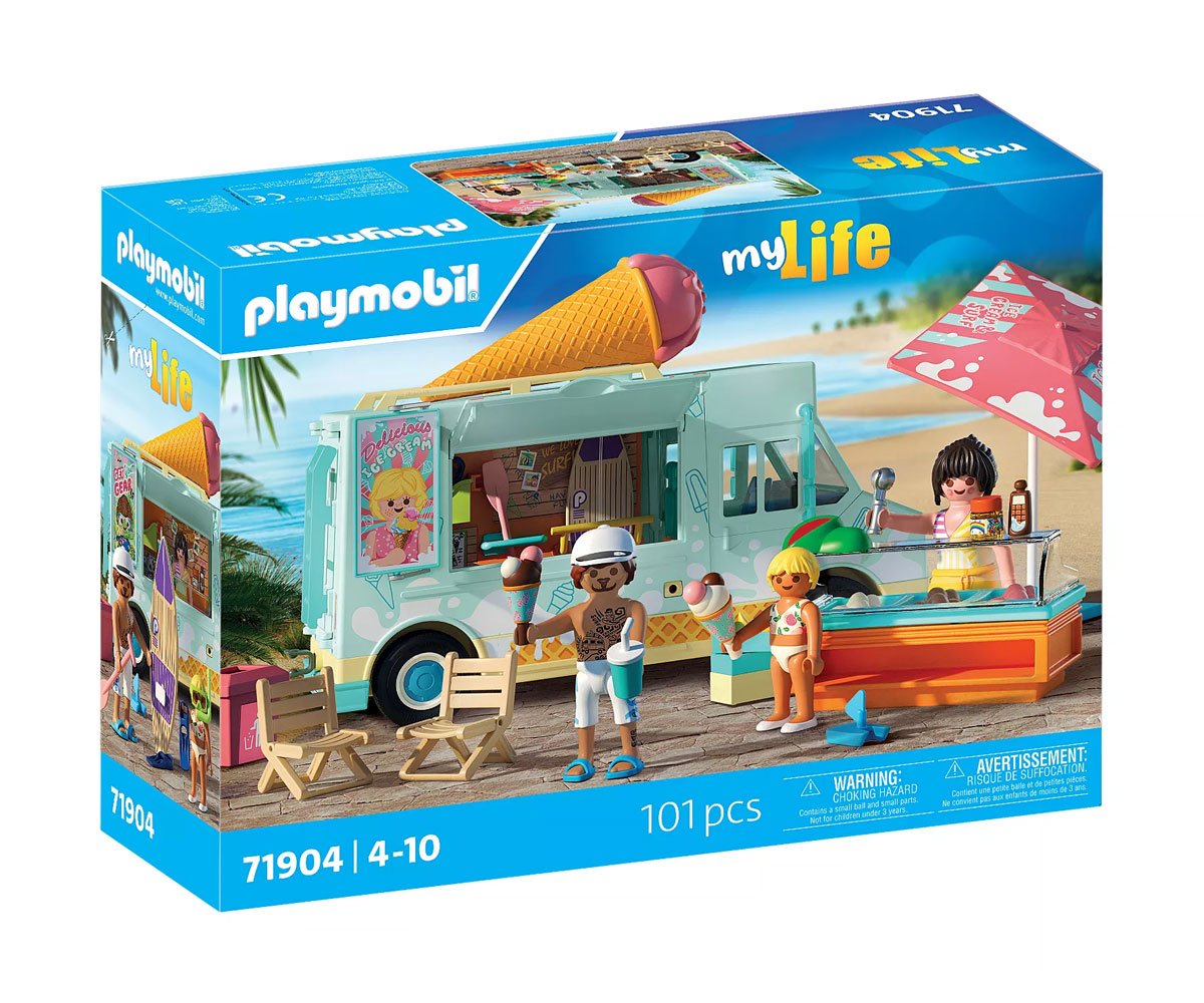 Playmobil - Кола за сладолед със сърф магазин