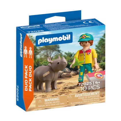 Playmobil - Рейнджър с носорог