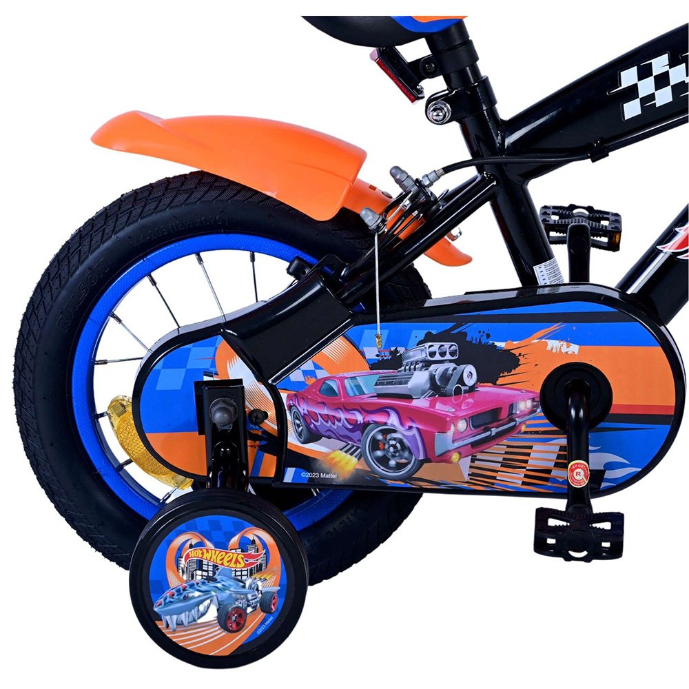 Детски велосипед с помощни колела, Hot Wheels,12 инча - Image 7