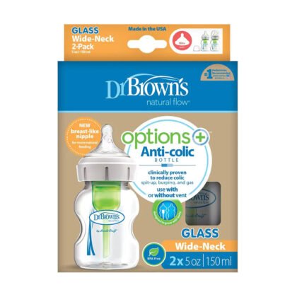 Dr.Browns-Стъклено шише WN Options+ 2бр. 150мл WB52700-P2