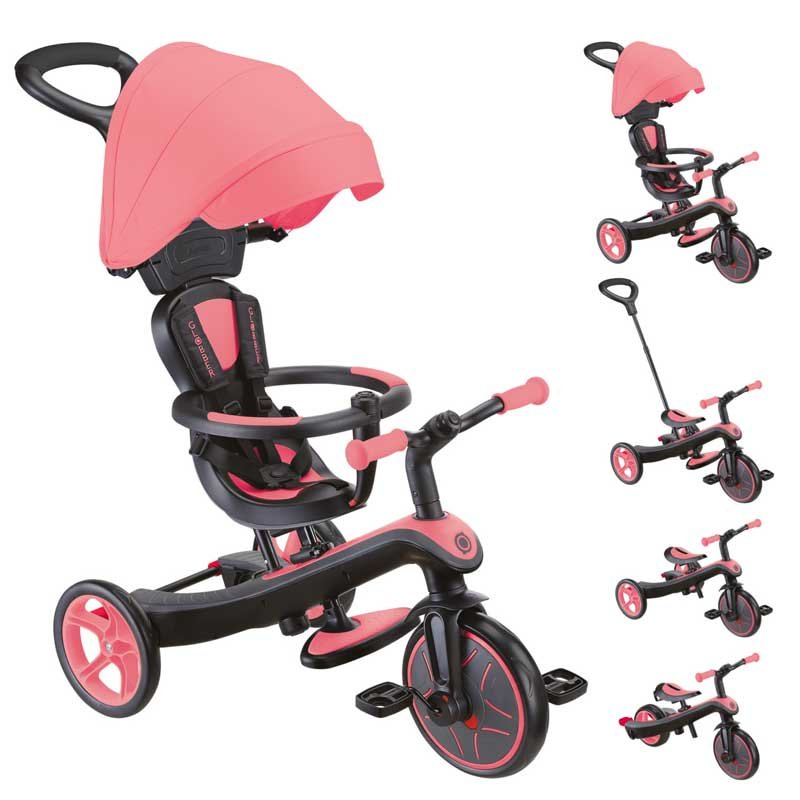 Триколка 4 в 1 Globber Explorer Trike със сенник – розова - Image 2