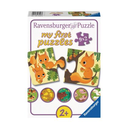 Ravensburger - Моят първи пъзел 9х2 ел. - Животните и техните деца