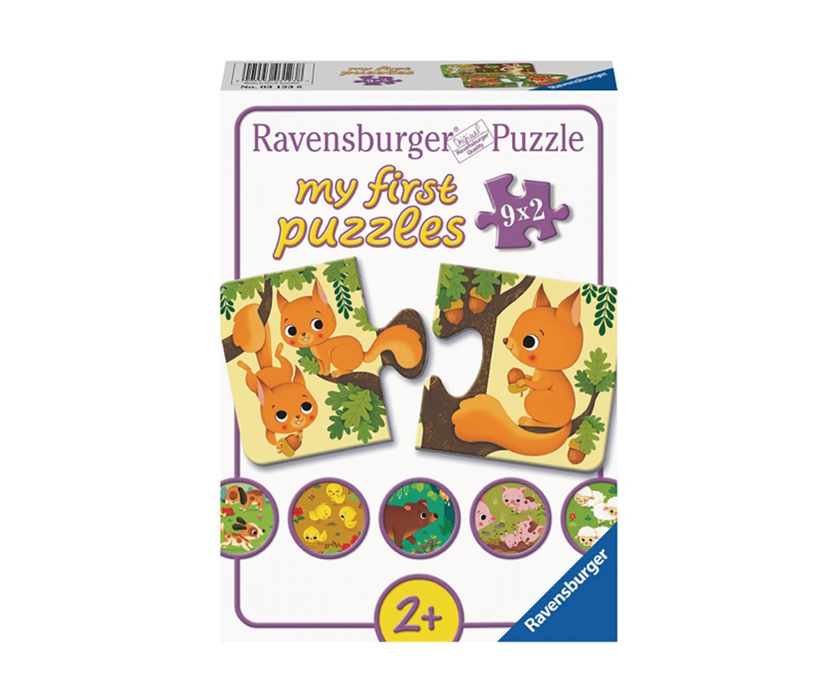 Ravensburger - Моят първи пъзел 9х2 ел. - Животните и техните деца