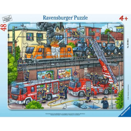 Ravensburger - Пъзел 48 ел. - Пожарникари по влаковите релси