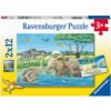 Ravensburger - Пъзел 2х12 ел. - Бебета животни
