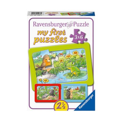 Ravensburger - Моят първи пъзел 3х6 ел. - Малки градински животни