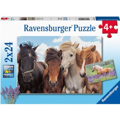 Ravensburger - Пъзел 2х24 ел. - Коне
