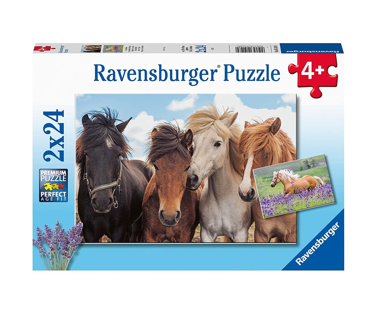 Ravensburger - Пъзел 2х24 ел. - Коне