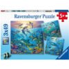 Ravensburger - Пъзел 3х49 ел. - Животински свят на океана