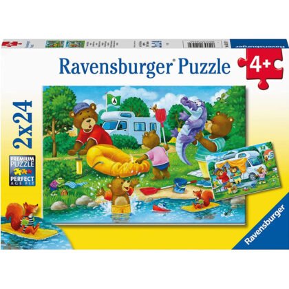 Ravensburger - Пъзел 2х24 ел. - Мечки на къмпинг