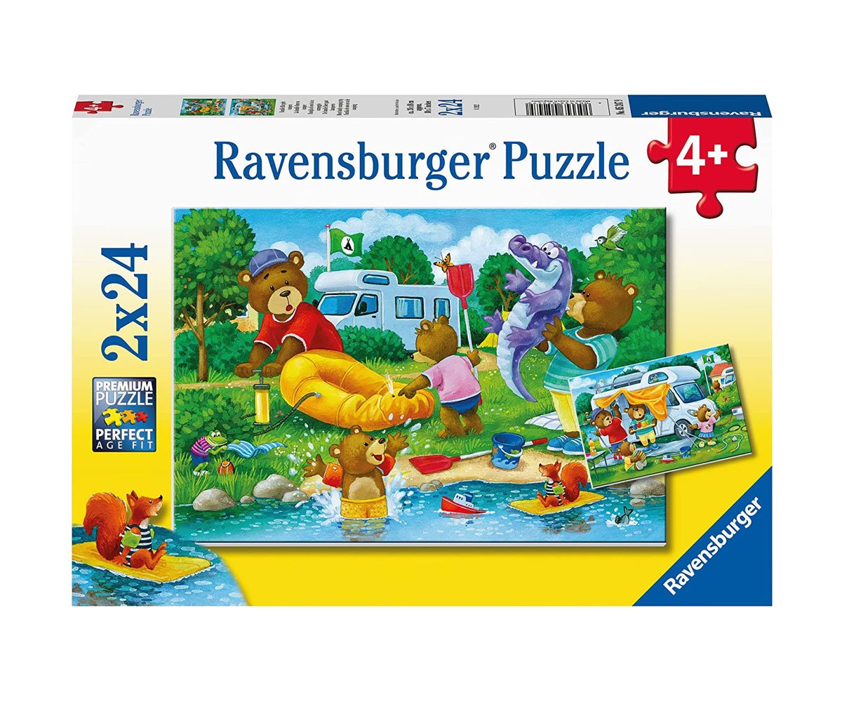 Ravensburger - Пъзел 2х24 ел. - Мечки на къмпинг