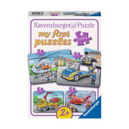 Ravensburger - Моят първи пъзел 2/4/6/8 ел. - Аварийни коли