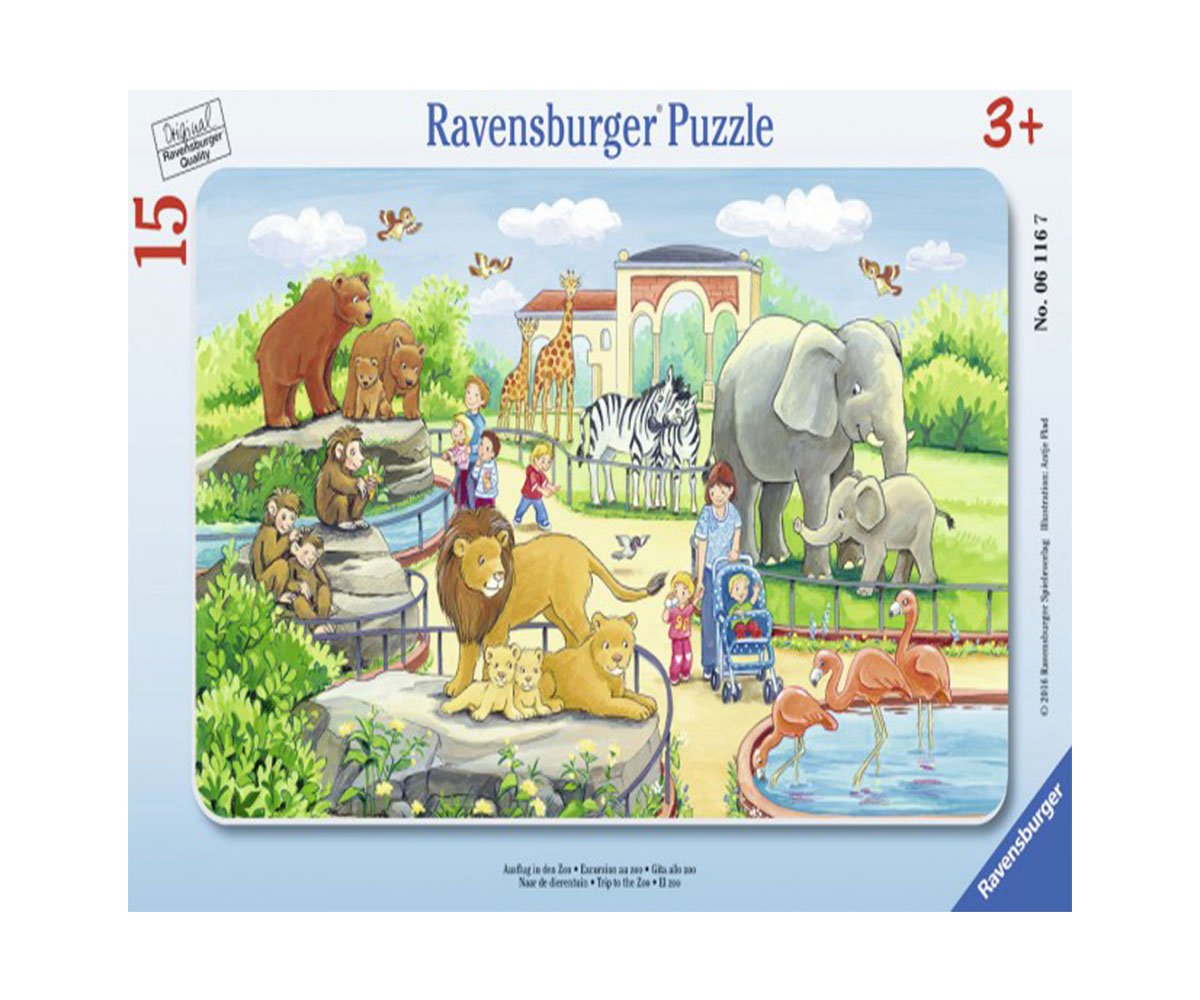 Ravensburger - Пъзел 15 ел. - Разходка до зоопарка