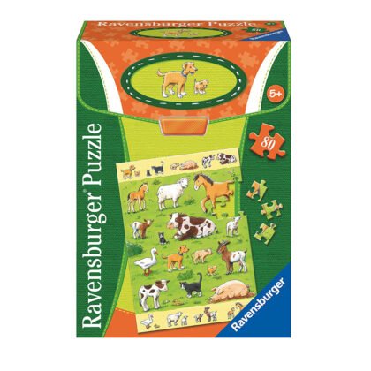 Ravensburger - Пъзел 80 ел. - Животните и техните малки
