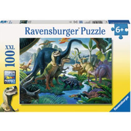 Ravensburger - Пъзел 100 ел. - Гигански динозаври