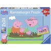 Ravensburger - Пъзел 2x24 ел. - Peppa Pig, Щастливо семейство