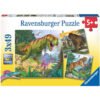 Ravensburger - Пъзел 3х49 ел. - Праисторически животни