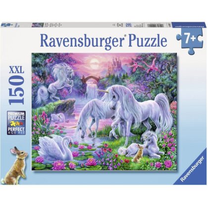 Ravensburger - Пъзел 150 ел. - Еднорози в светлината на залеза