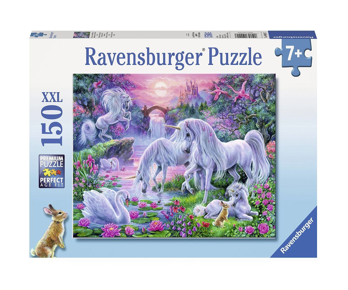 Ravensburger - Пъзел 150 ел. - Еднорози в светлината на залеза