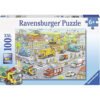 Ravensburger - Пъзел 100 ел. - XXL - Превозни средства в града