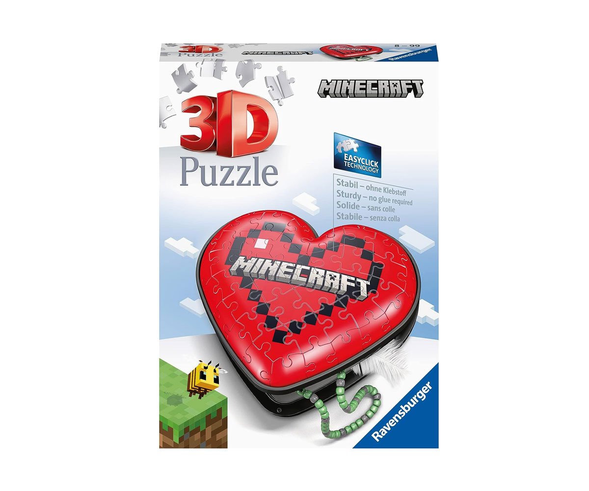 Ravensburger - 3D пъзел 54 ел. - Майнкрафт: сърце
