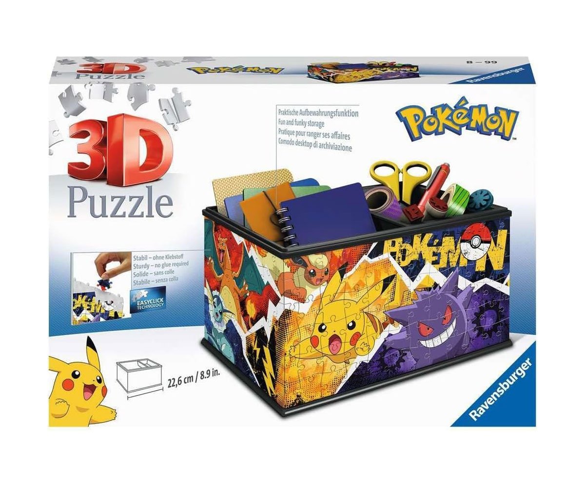 Ravensburger - 3D Пъзел 216 ел. - Кутия за съхранение Покемон