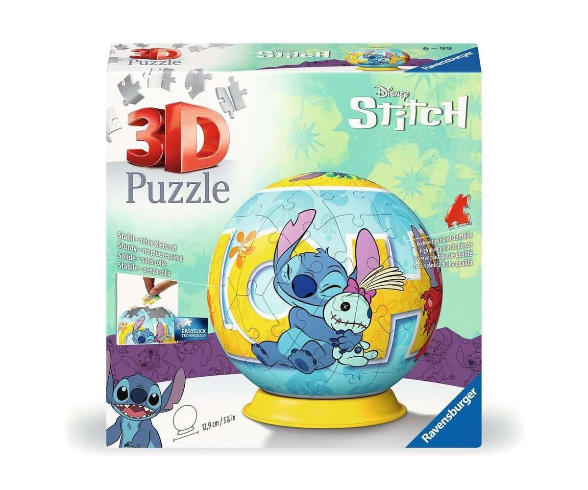 Ravensburger - 3D пъзел 72 ел. - Топка, Стич
