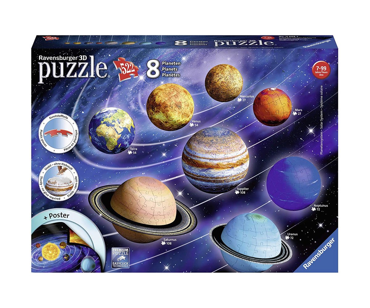 Ravensburger - 3D Пъзел 522 ел. - Слънчевата система