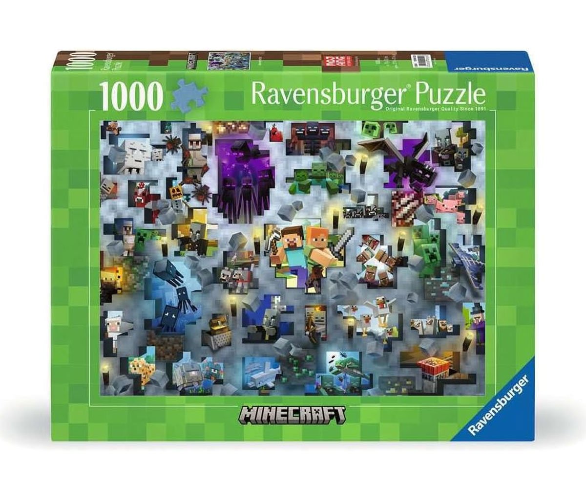 Ravensburger - Пъзел 1000 ел. - Майнкрафт банда