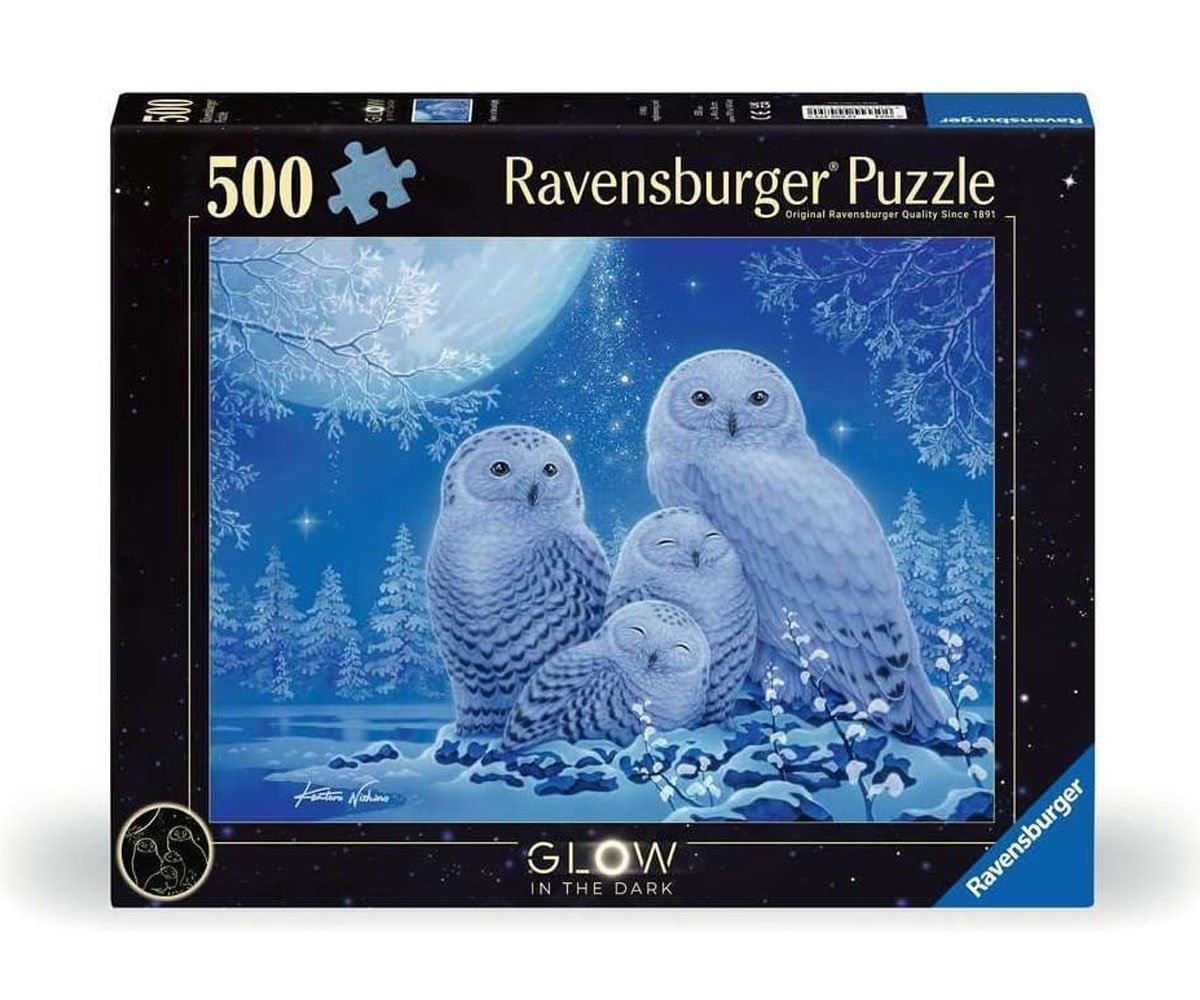 Ravensburger - Пъзел 500 ел. - Сови на лунна светлина