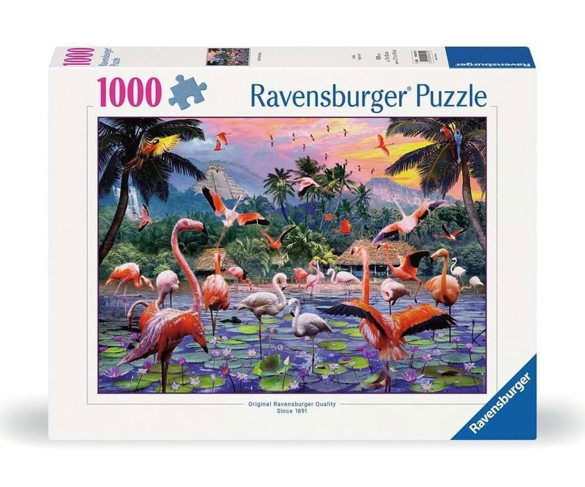 Ravensburger - Пъзел 1000 eл. - Розови Фламинги
