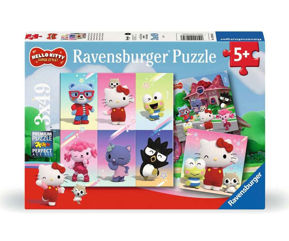 Ravensburger - Пъзел 3х49 ел. - Хелоу Кити