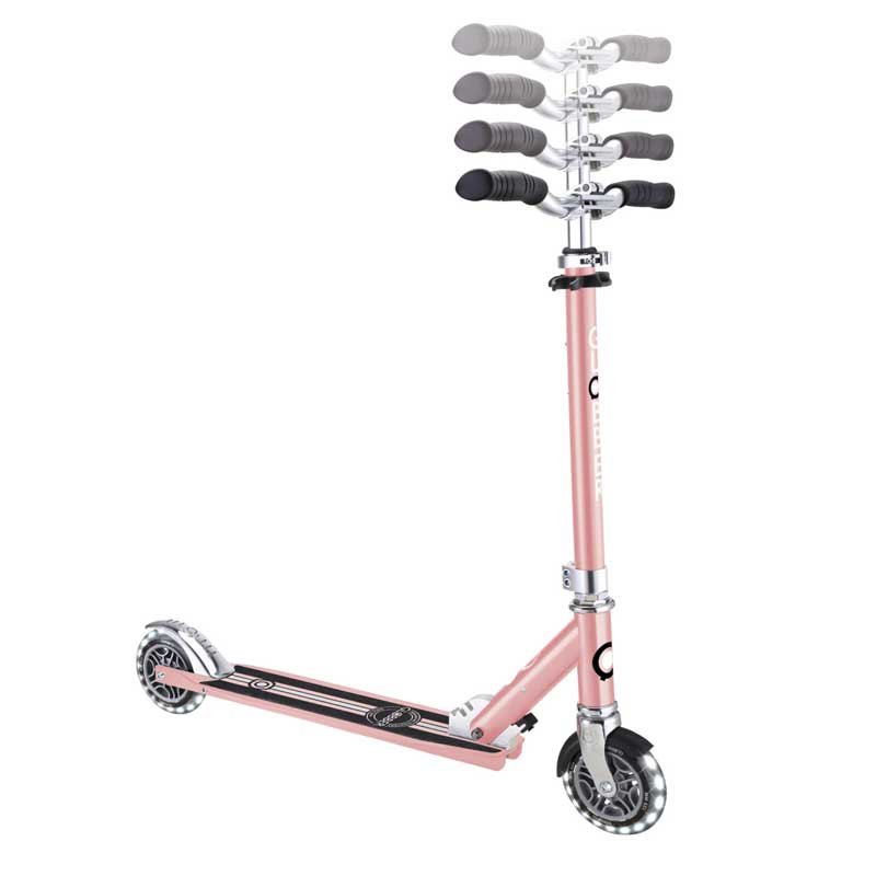 Алуминиева детска тротинетка Globber Flow Element Lights – розово злато - Image 5