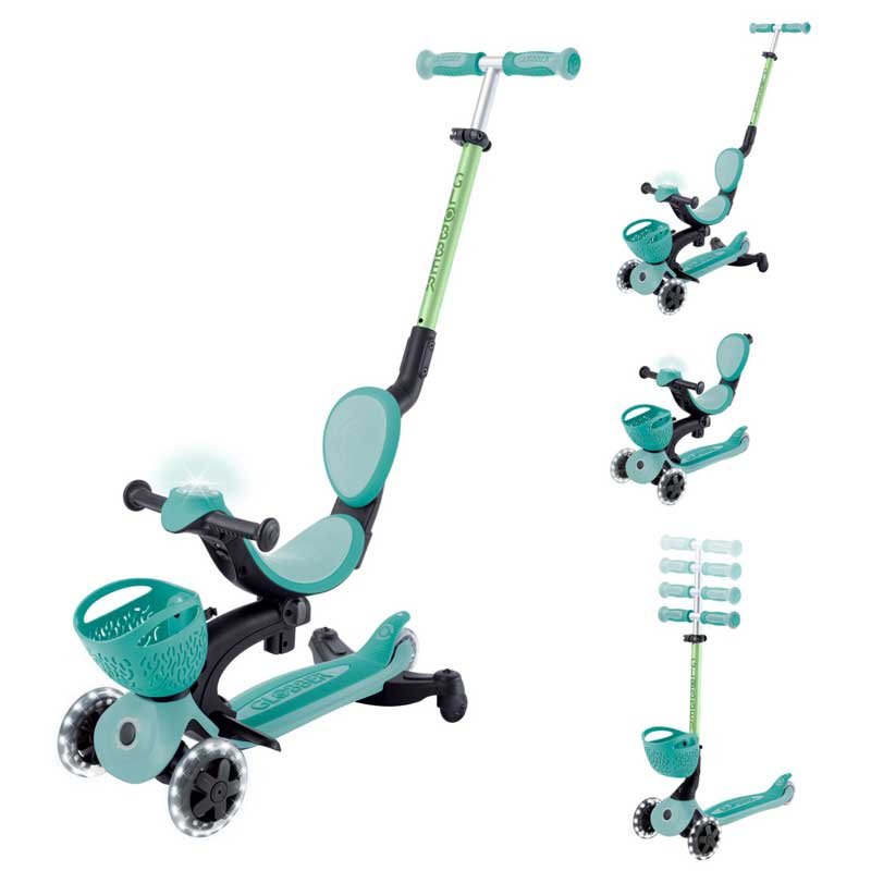 Тротинетка 5 в 1 GLOBBER BABY LEARN 360° FLASH LIGHTS - мента - Image 7