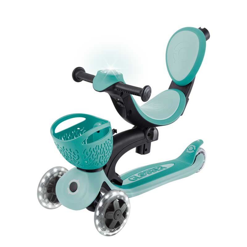 Тротинетка 5 в 1 GLOBBER BABY LEARN 360° FLASH LIGHTS - мента - Image 4