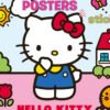 Голям албум книжка за оцветяване + стикери hello kitty 32 стр.
