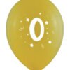 Балони 10 бр. 12" - 30 см с печат - цифра 0