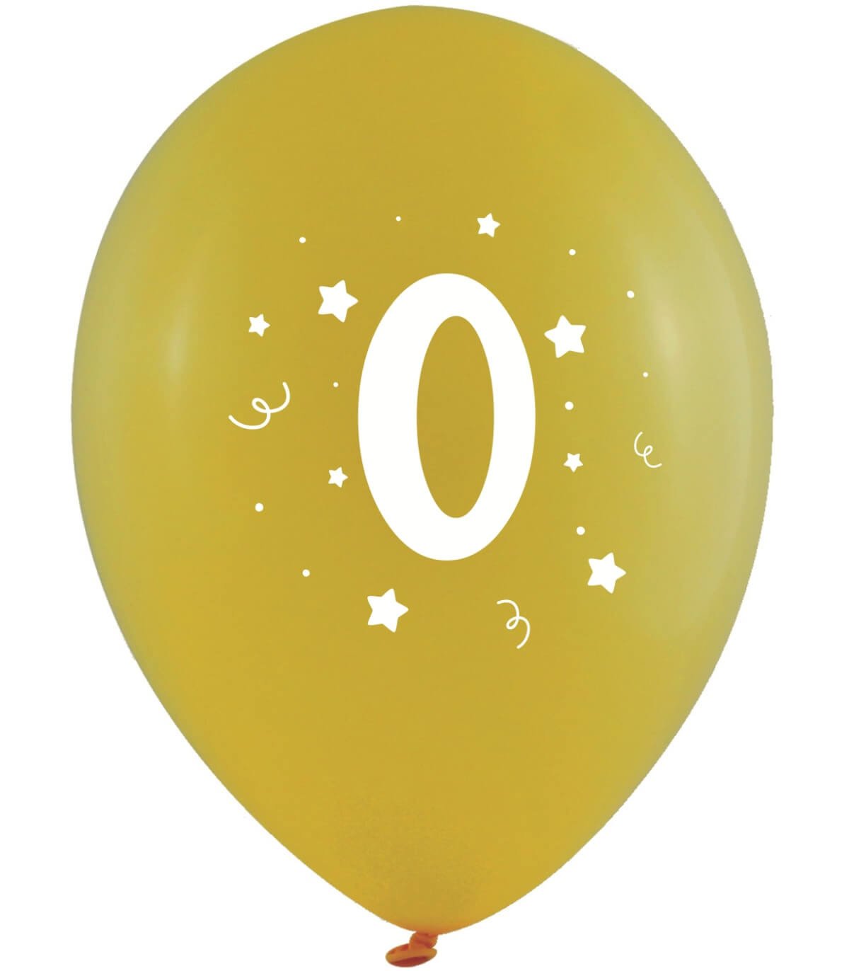 Балони 10 бр. 12" - 30 см с печат - цифра 0