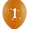 Балони 10 бр. 12" - 30 см с печат - цифра 1