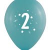 Балони 10 бр. 12" - 30 см с печат - цифра 2
