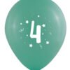 Балони 10 бр. 12" - 30 см с печат - цифра 4
