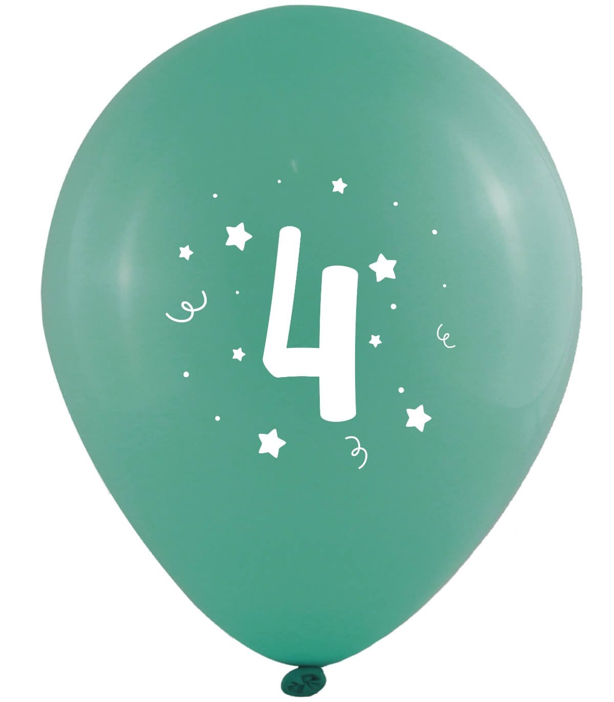 Балони 10 бр. 12" - 30 см с печат - цифра 4