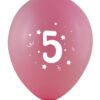Балони 10 бр. 12" - 30 см с печат - цифра 5