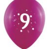 Балони 10 бр. 12" - 30 см с печат - цифра 9