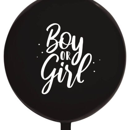 Балон гигант 60 см черен boy or girl