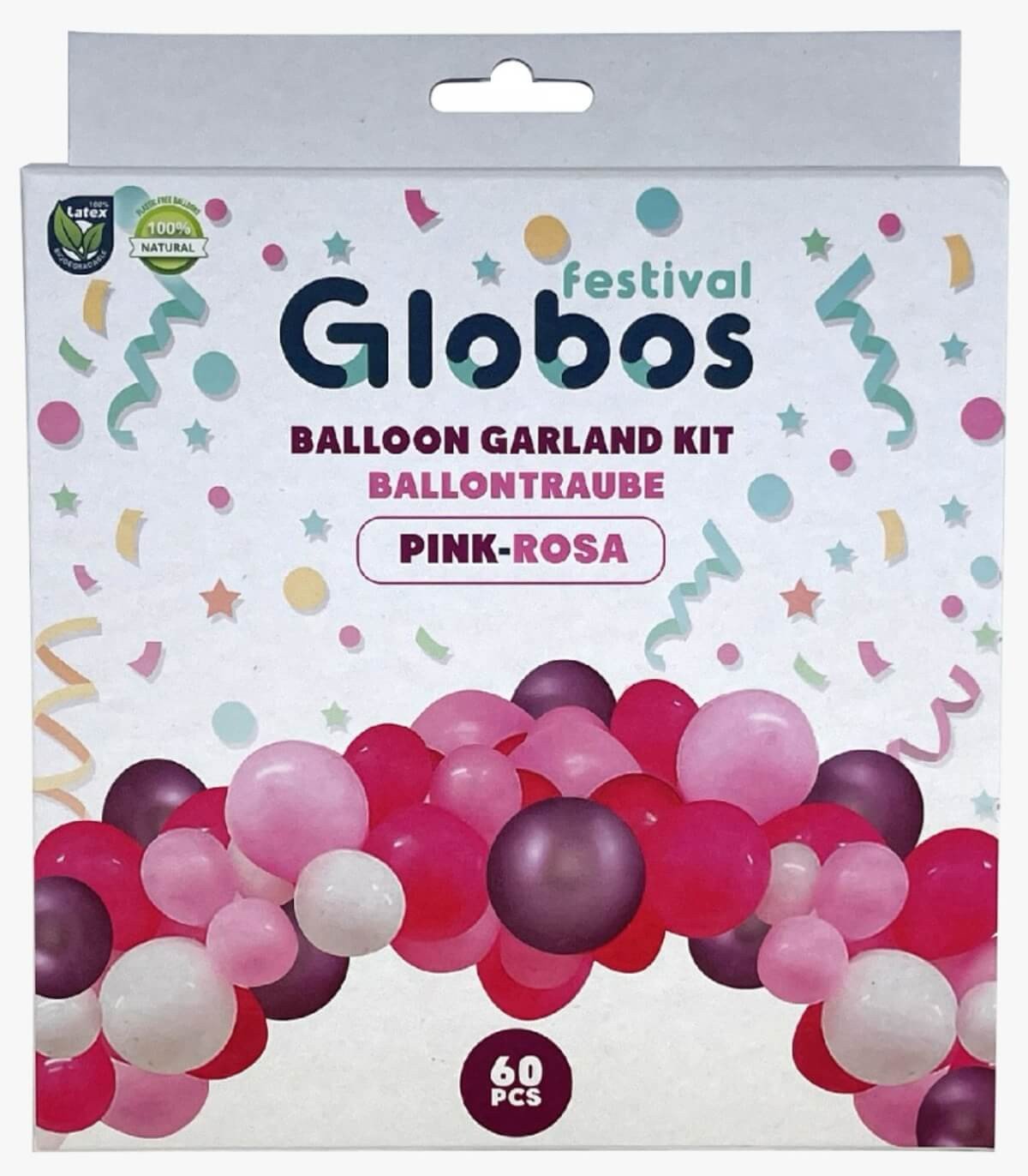 Комплект за арка с 60 балона розова/pink 60 - Image 2