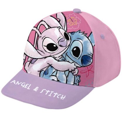 Бебешка шапка с козирка stitch & angel розов/лилав 44/46
